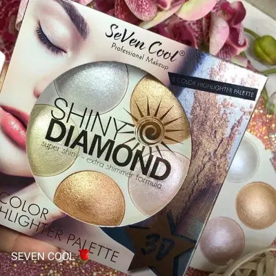 Seven Cool 7-in-1 Professional Highlighter Palette for Stunning Glow Effects