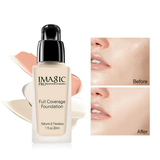 IMAGIC Liquid Foundation Matte Professional Facial Concealer Oil Control Waterproof Long Lasting Easy to Wear Moisturizing Makeup